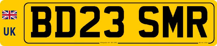 Example UK Number Plates