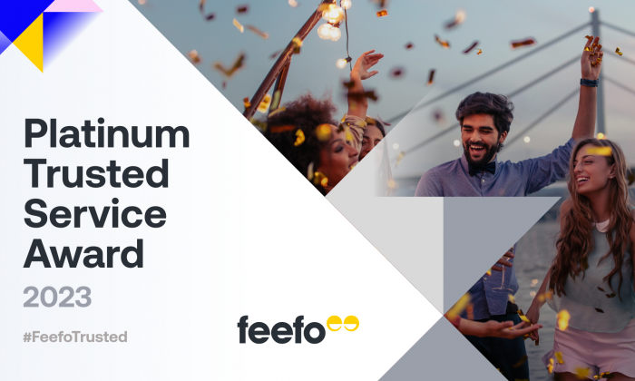 Planet Leasing win a Feefo Platinum Trusted Service Award for our customer service in 2022!